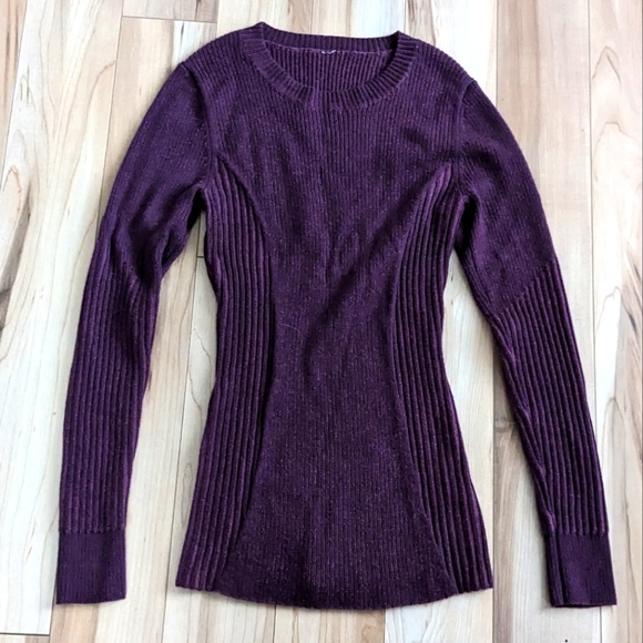 Lululemon Women Redwood So Merlot Merino Wool Feeling Balanced Sweater Top - Picture 1 of 7